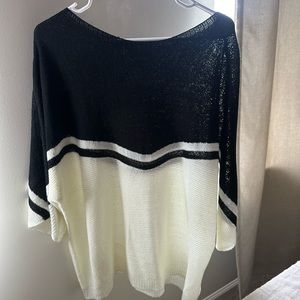 Black and white sweater